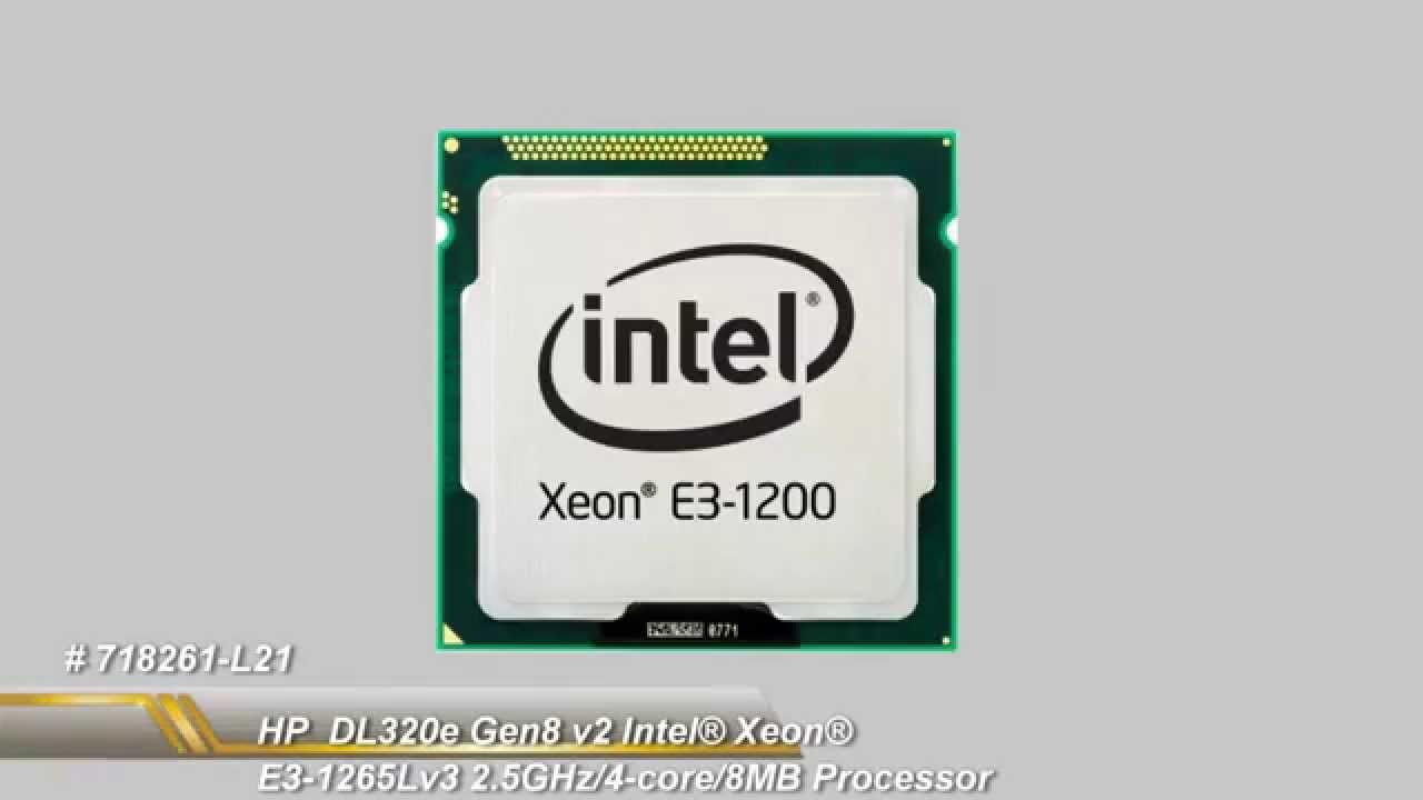 718261-L21 HP DL320e Gen8 v2 Intel® Xeon® E3-1265Lv3 2.5GHz